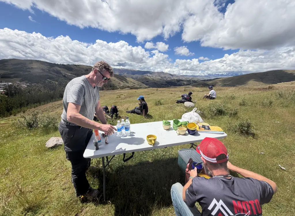 Lunch break cusco nazca motorcycle tour