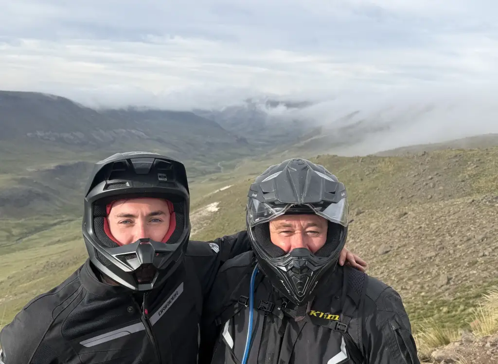 Father son peru motorcycle adventure
