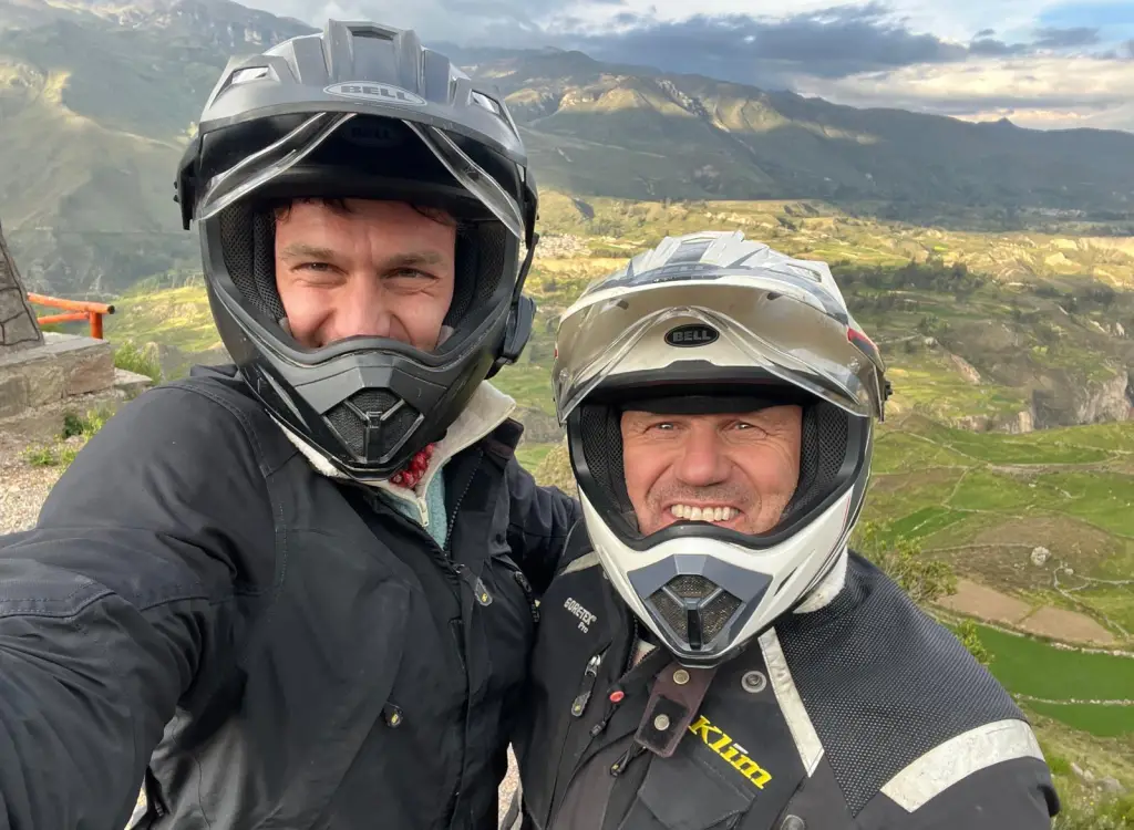 Motorcycle adventure canyon de colca peru
