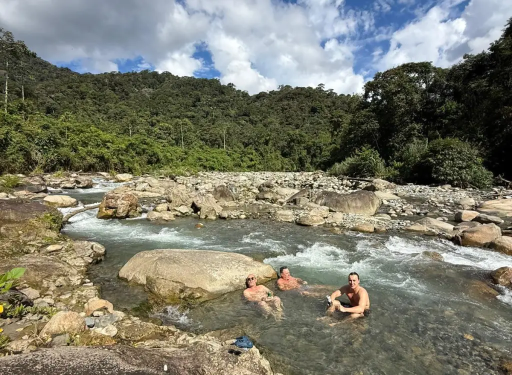 Refresh mountain stream hard day motorcycling