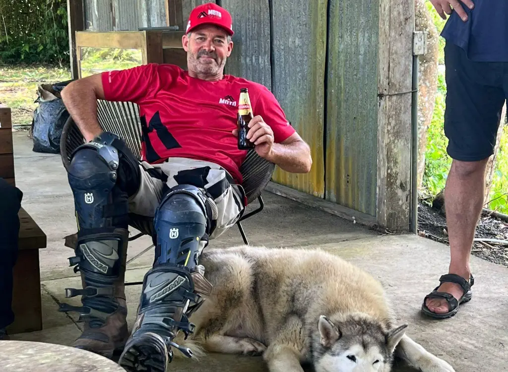 Me dog motorcycle beer