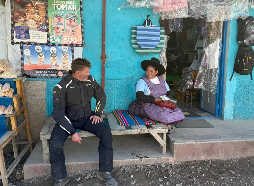 Talking local village peru